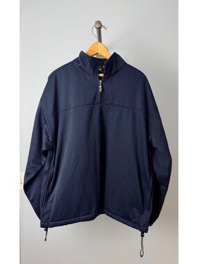 Ping Golf Navy 1/4 Zip Pullover Jacket Size M White Cliffs Country Club Logo